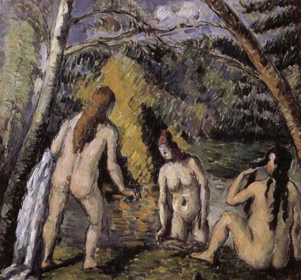 Paul Cezanne Trois baigneuses